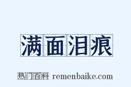 满面泪痕是什么意思的图片